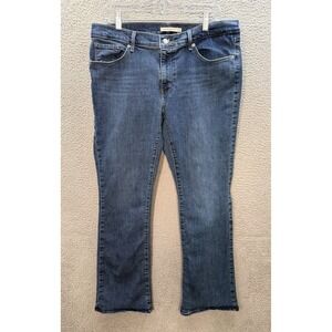 Levis Jeans Womens 14 Medium Blue Classic Bootcut Stretch Distressed Western Y2K